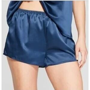 Stars Above Navy Silk PJ Shorts M